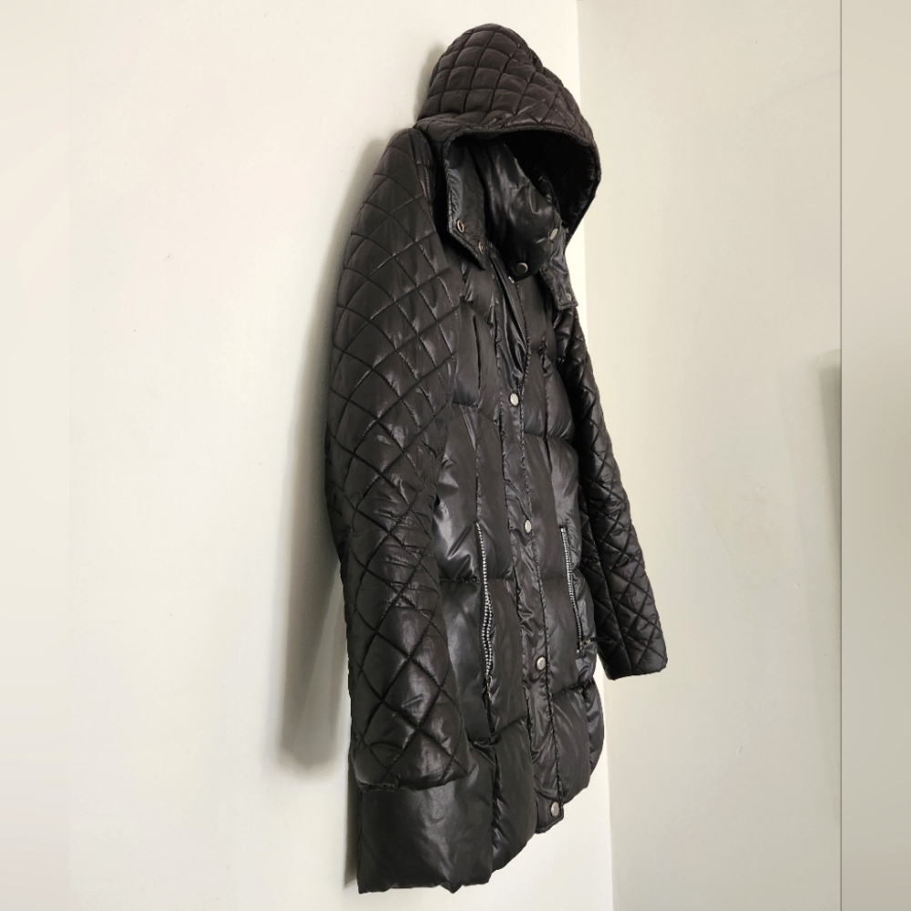 Andrew Marc Black Down Puffer Jacket  Coat - Picture 6 of 16